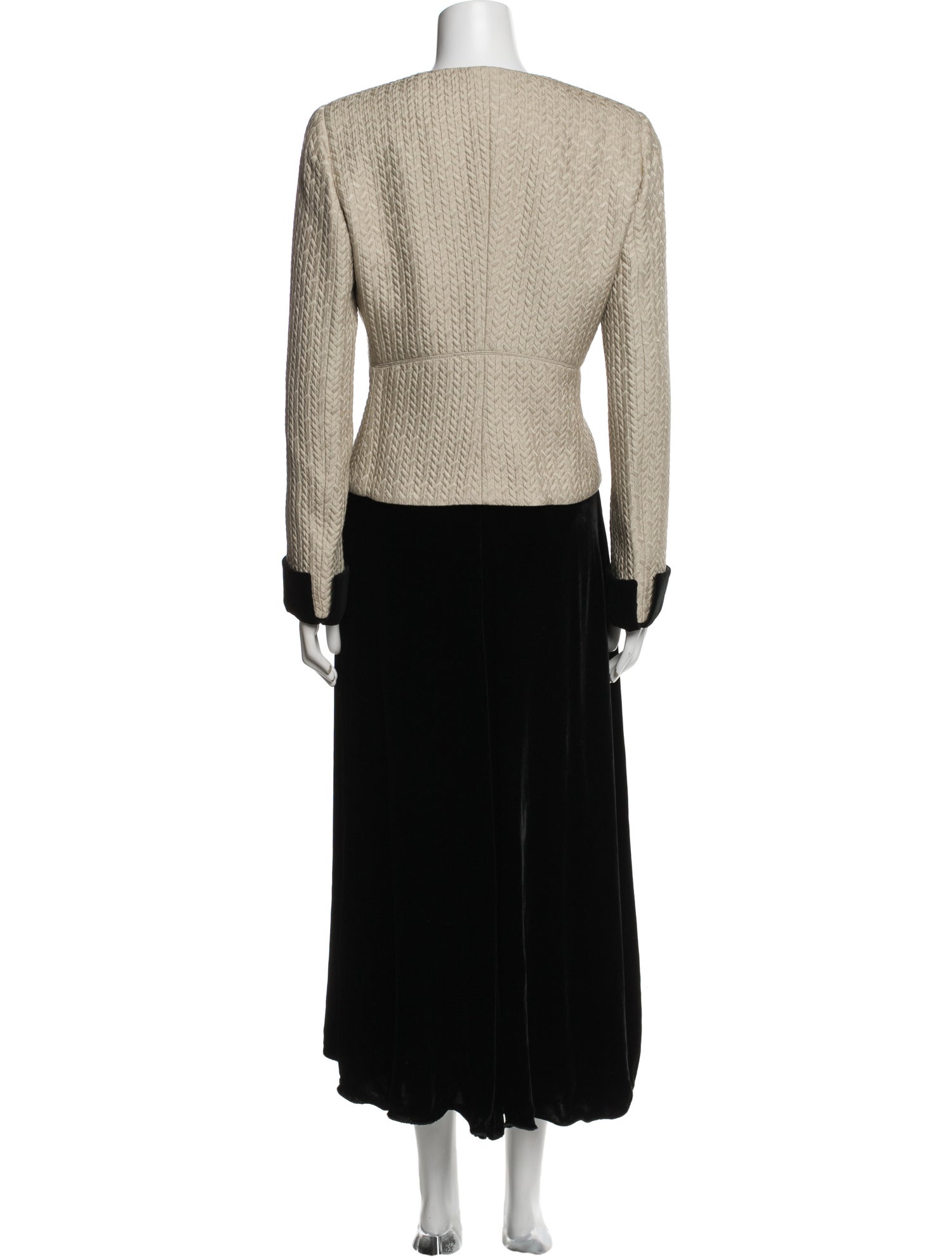 Giorgio Armani Wool Printed Skirt Suit